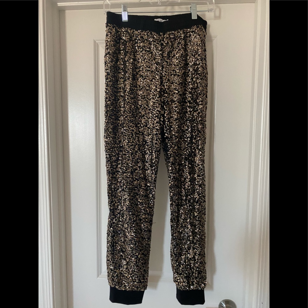 Gold Sequins Joggers